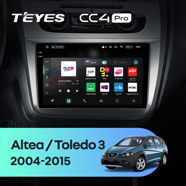 Штатна магнітола Teyes CC4 Pro 8+128 Gb Seat Altea 5P (Left hand drive) 2004-2015 9" 2k