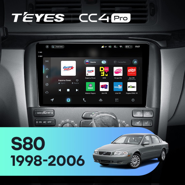 Штатна магнітола Teyes CC4 Pro 8+128 Gb Volvo S80 1 1998-2006 9" 2k (L2)