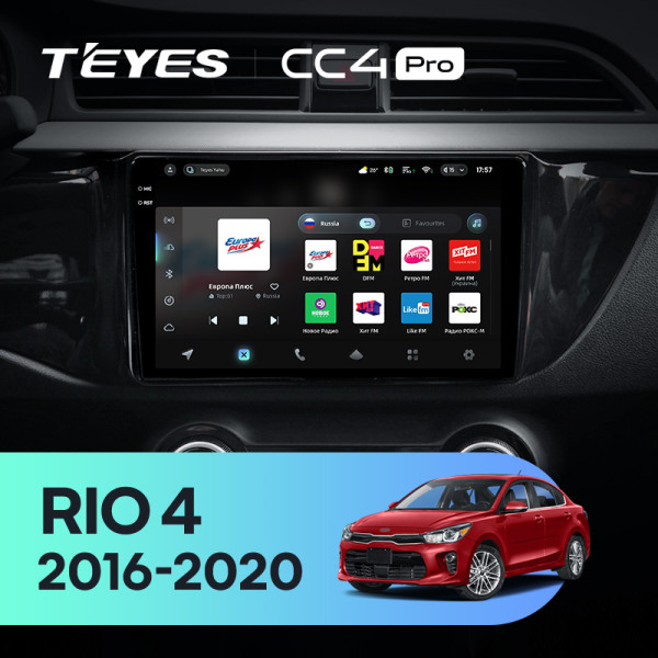 Штатна магнітола Teyes CC4 Pro 8+128 Gb Kia RIO 4 2016-2020 (B) 9" 2k