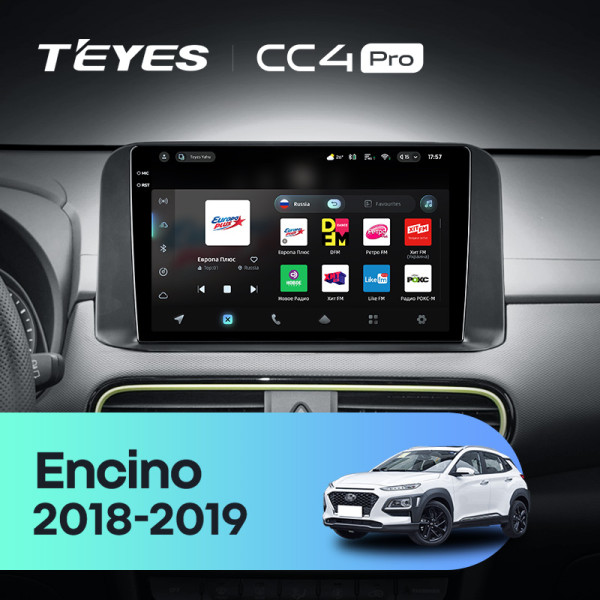 Штатна магнітола Teyes CC4 Pro 8+128 Gb Hyundai Encino 2018-2019 10" 2k