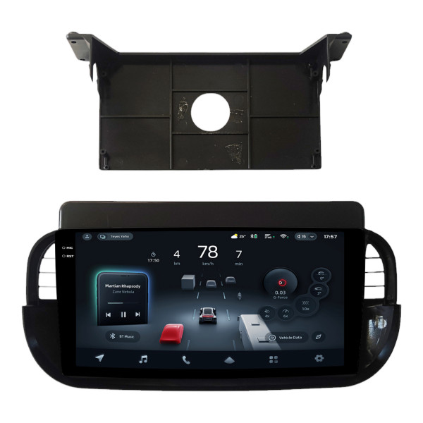 Штатна магнітола Teyes CC4 Pro 8+128 Gb Fiat 500 2007-2015 Black 9" 2k