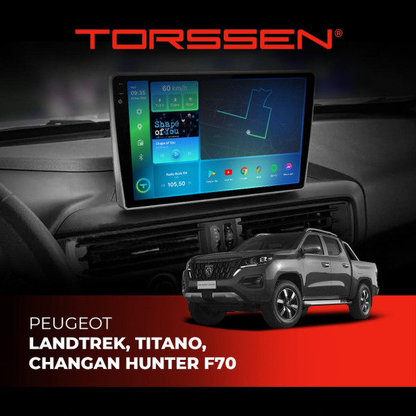 Штатна магнітола Torssen 2K Peugeot Landtrek / Titano / Changan Hunter F70 F108256 4G Carplay DSP