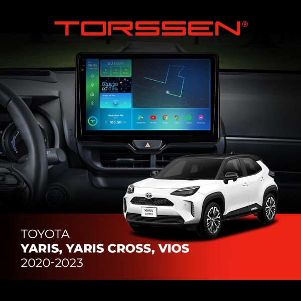 Штатна магнітола Torssen 2K Toyota Yaris,Yaris Cross,Vios 2020-2023 F10432 4G Carplay DSP