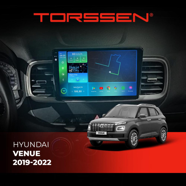 Штатна магнітола Torssen 2K Hyundai Venue 2019-2022 FL9 4+64Gb 4G Carplay DSP
