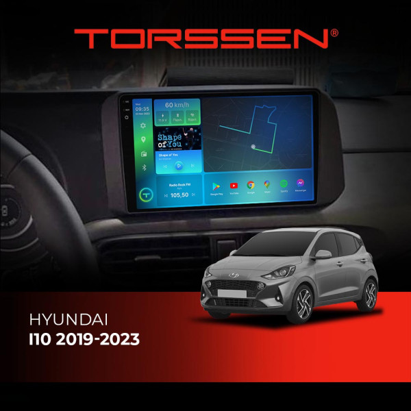 Штатна магнітола Torssen Hyundai I10 2019-2023 FL9 4+64Gb 4G Carplay DSP