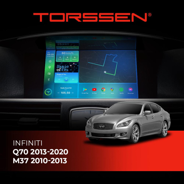 Штатна магнітола Torssen Infiniti Q70 2013-2020/M37 2010-2013 FL9 4+64Gb 4G Carplay DSP