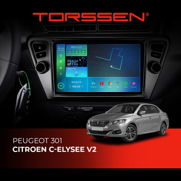 Штатна магнітола Torssen 2K DTS Peugeot 301/Citroen Elysee V2 F9432 4G Carplay DSP