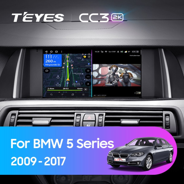 Teyes CC3 2K BMW 5 Series F10 F11 2009-2017 9" Штатна магнітола