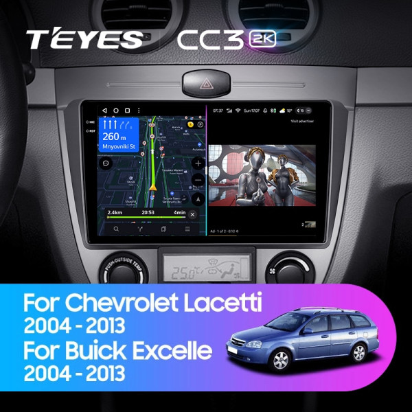 Teyes CC3 2K Chevrolet Lacetti J200 Buick Excelle Hrv 2004-2013 9" Штатна магнітола