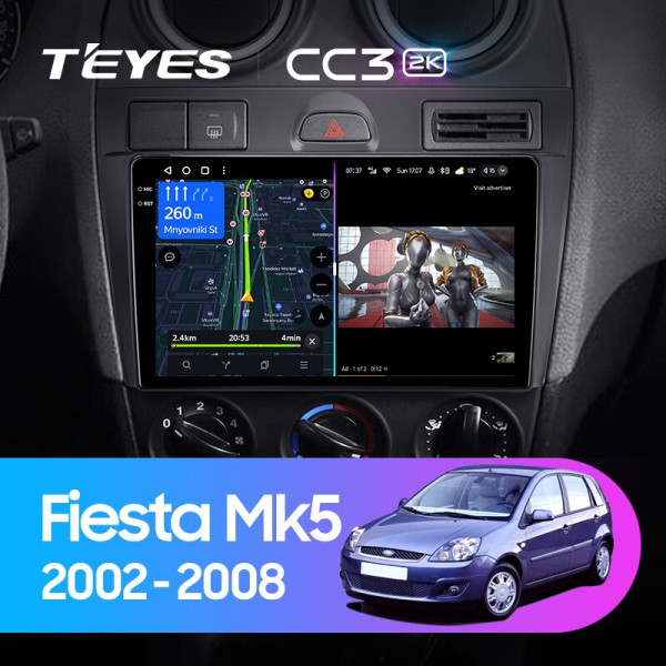 Teyes CC3 2K Ford Fiesta Mk VI 5 Mk5 2002 - 2008 9" Штатная магнитола