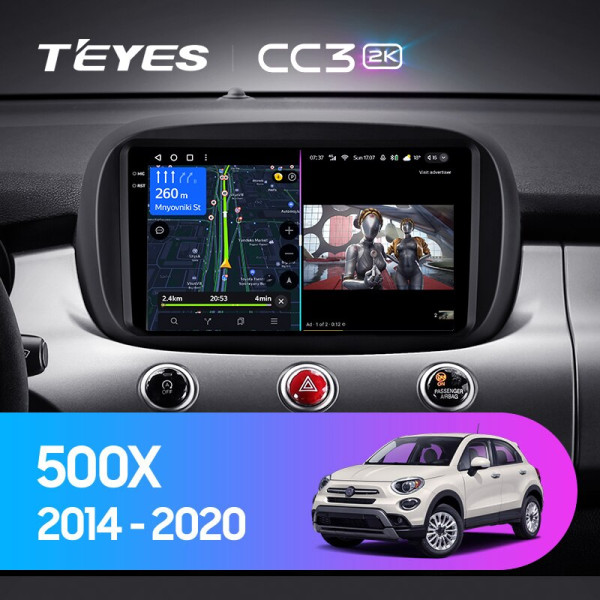 Teyes CC3 2K Fiat 500X 2014-2020 9" Штатная магнитола