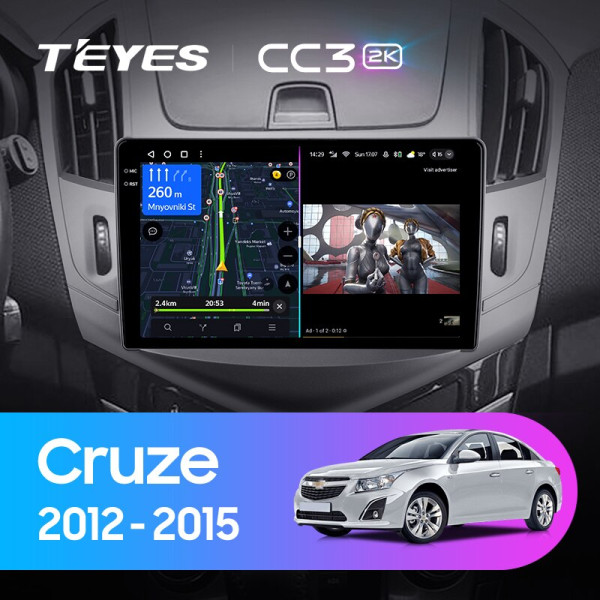 Teyes CC3 2K Chevrolet Cruze J300 J308 2012-2015 9" Штатна магнітола