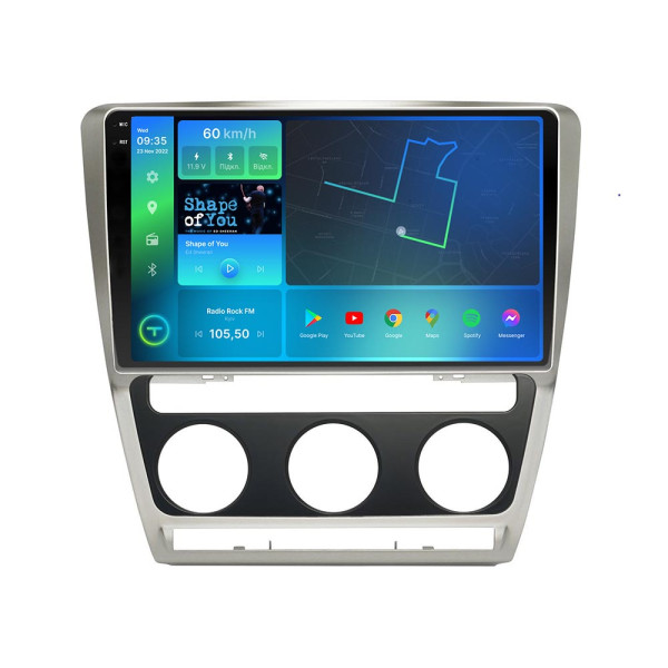 Штатна магнітола Torssen 2K Skoda Octavia A5 08-13 silver F10464 4G Carplay DSP