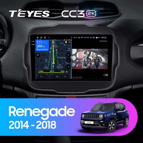 Teyes CC3 2K Jeep Renegade 2014-2018 9" Штатная магнитола