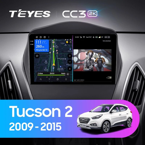 Teyes CC3 2K Hyundai Tucson 2 LM IX35 2009-2015 9" Штатная магнитола