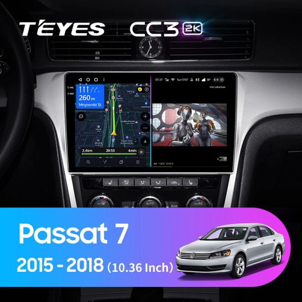 Teyes CC3 2K Volkswagen Passat 7 B7 NMS 2015-2018 (B) 9" Штатна магнітола Teyes CC3 2K Volkswagen Passat 7 B7 NMS 2015-2018 (B) 9" Штатна магнітола