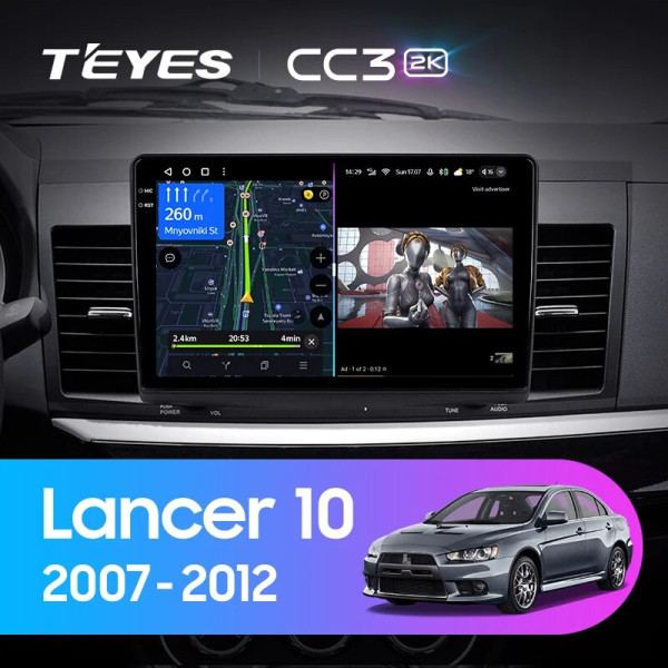 Teyes CC3 2K Mitsubishi Lancer 10 CY 2007-2012 Штатная магнитола