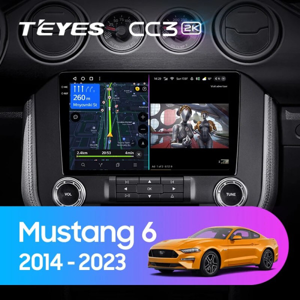 Teyes CC3 2K Ford Mustang VI S550 2014-2023 9" Штатная магнитола