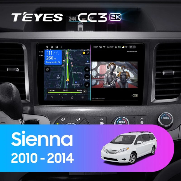 Teyes CC3 2K Toyota Sienna 3 XL30 2010 - 2014 9" Штатна магнітола Teyes CC3 2K Toyota Sienna 3 XL30 2010 - 2014 9" Штатна магнітола