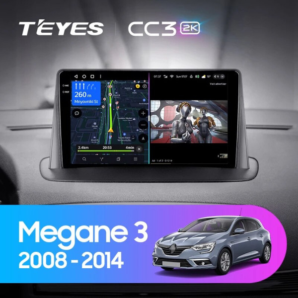 Teyes CC3 2K Renault Megane 3 2008-2014 9" Штатна магнітола