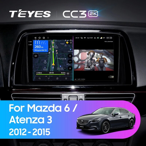 Teyes CC3 2K Mazda 6 3 GL GJ 2012-2017 9" Штатная магнитола