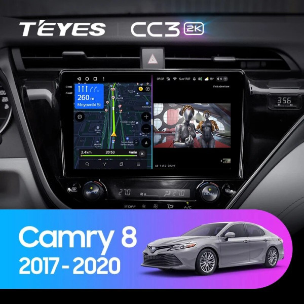Teyes CC3 2K Toyota Camry 8 XV 70 2017-2020 Штатна магнітола