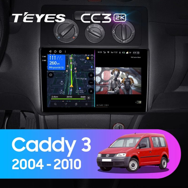 Teyes CC3 2K Volkswagen Caddy 2K 3 III 2004 - 2010 10" Штатна магнітола Teyes CC3 2K Volkswagen Caddy 2K 3 III 2004 - 2010 10" Штатна магнітола