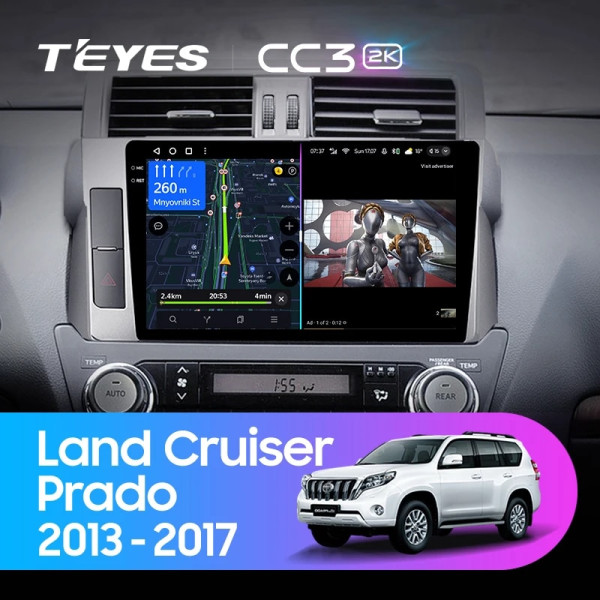 Teyes CC3 2K Toyota Land Cruiser Prado 150 2013-2017 10" Штатна магнітола Teyes CC3 2K Toyota Land Cruiser Prado 150 2013-2017 10" Штатна магнітола