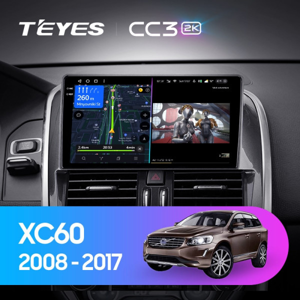 Teyes CC3 2K Volvo XC60 I 1 2008 + 9" Штатна магнітола Teyes CC3 2K Volvo XC60 I 1 2008 + 9" Штатна магнітола