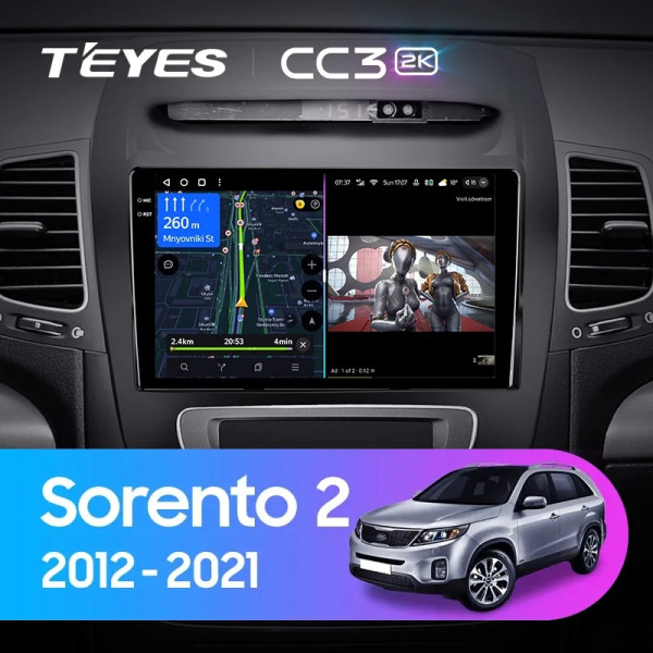 Teyes CC3 2K Kia Sorento 2 XM 2012-2021 9" Штатная магнитола