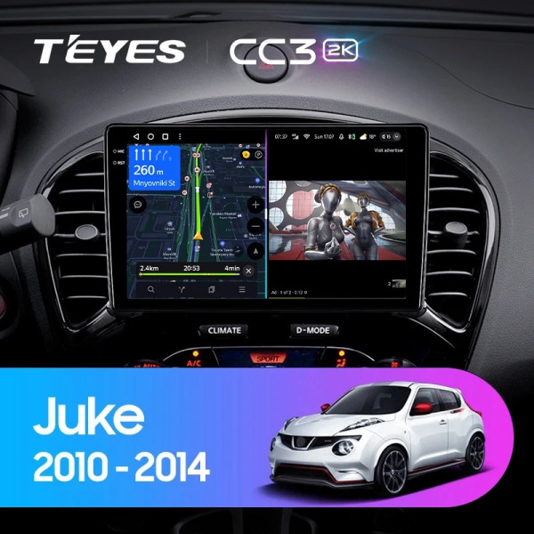 Teyes CC3 2K Nissan Juke 2010-2014 9" Штатная магнитола