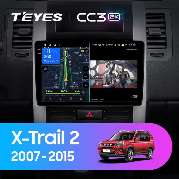 Teyes CC3 2K Nissan X-Trail 2 T31 2007-2015 10" Штатная магнитола