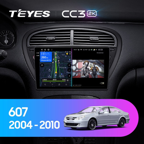 Teyes CC3 2K Peugeot 607 2004-2010 9" Штатна магнітола