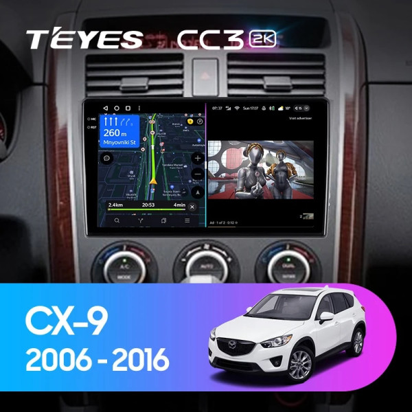 Teyes CC3 2K Mazda CX-9 TB 2006-2016 10" Штатная магнитола