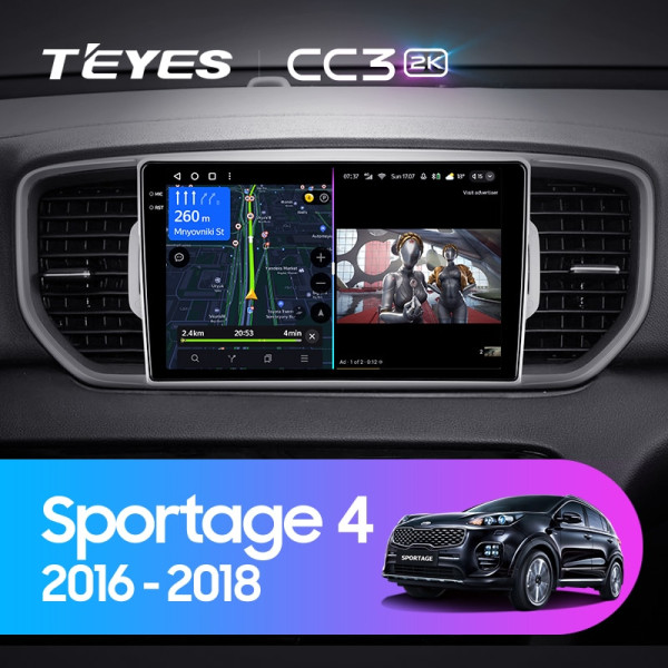 Teyes CC3 2K Kia Sportage 4 QL 2016-2018 9" Штатная магнитола