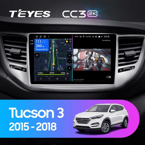 Teyes CC3 2K Hyundai Tucson 3 2015-2018 9" Штатная магнитола