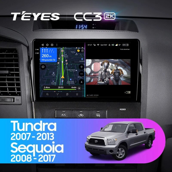 Teyes CC3 2K Toyota Tundra XK50 2007-2013 Sequoia XK60 2008-2017 10" Штатна магнітола Teyes CC3 2K Toyota Tundra XK50 2007-2013 Sequoia XK60 2008-2017 10" Штатна магнітола