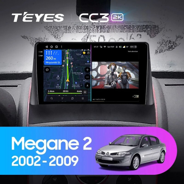 Teyes CC3 2K Renault Megane 2 2002-2009 9" Штатна магнітола
