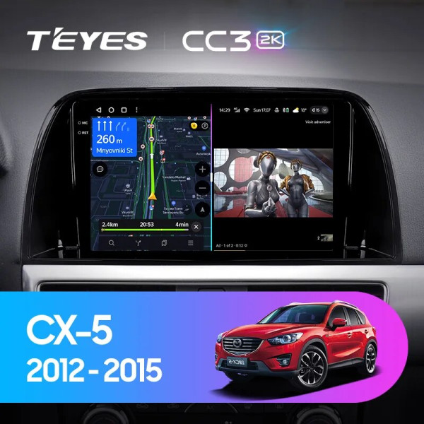 Teyes CC3 2K Mazda CX-5 1 KE 2012-2015 9" Штатная магнитола