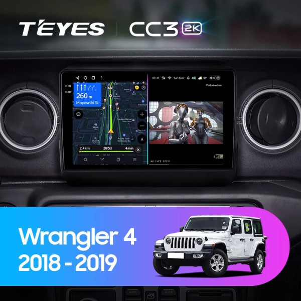 Teyes CC3 2K Jeep Wrangler 4 JL 2018-2019 9" Штатная магнитола