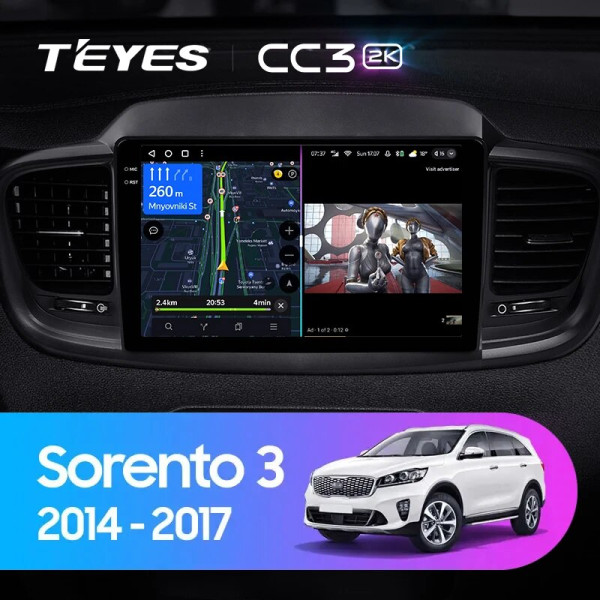 Teyes CC3 2K Kia Sorento 3 2014-2017 10" Штатная магнитола