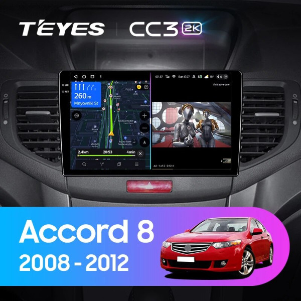 Teyes CC3 2K Honda Accord 8 2008-2012 9" Штатна магнітола