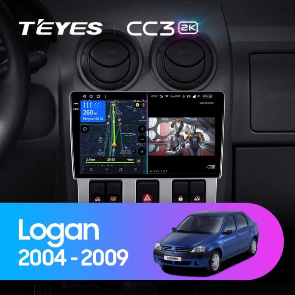 Teyes CC3 2K Renault Logan 1 2004-2009 9" Штатна магнітола