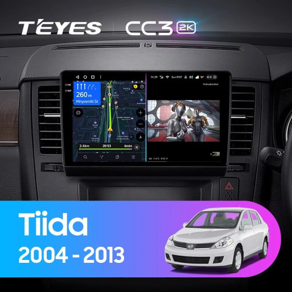 Teyes CC3 2K Nissan Tiida C11 2004-2013 9" Штатная магнитола