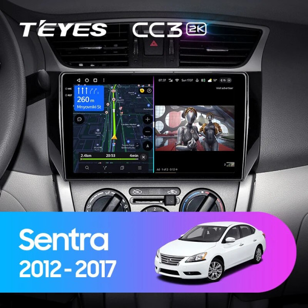 Teyes CC3 2K Nissan Sentra B17 2012-2017 10" Штатная магнитола