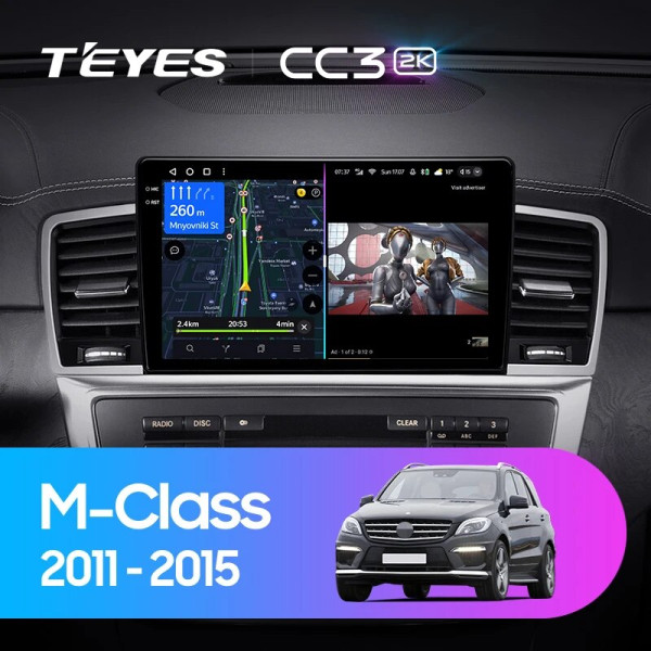 Teyes CC3 2K Mercedes-Benz M-Class M Class W166 ML 2011-2015 9" Штатная магнитола