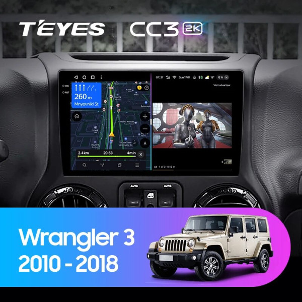 Teyes CC3 2K Jeep Wrangler 3 JK 2010-2017 10" Штатная магнитола