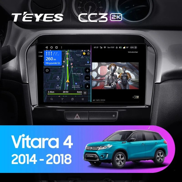 Teyes CC3 2K Suzuki Vitara 4 2014-2018 9" Штатна магнітола