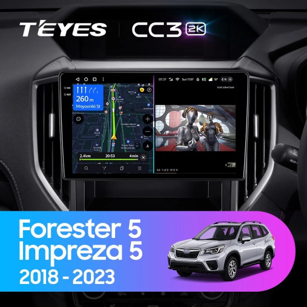 Teyes CC3 2K Subaru Forester 5 2018-2021 9" Штатна магнітола
