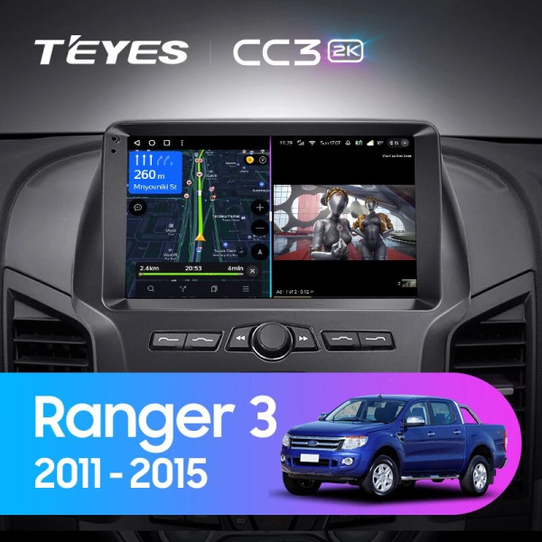 Teyes CC3 2K Ford Ranger 3 2011-2015 9" Штатная магнитола